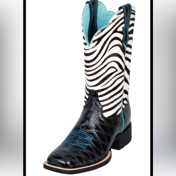 Ariat Shoes Ariat Womens Quickdraw Black Anteater Printzebra Hair